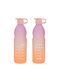 Glass Bottle With Clip 1L Orange Pink Marva 111657-162