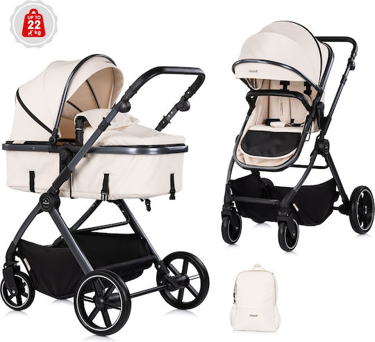 Chipolino Pearl Ρυθμιζόμενο Καρότσι 2 σε 1 Kατάλληλο για Nεογέννητο Cashmere