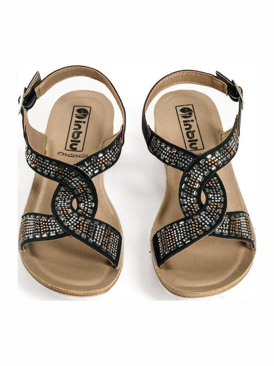 Damen Anatomische Schwarze Sandalen BVBN0300