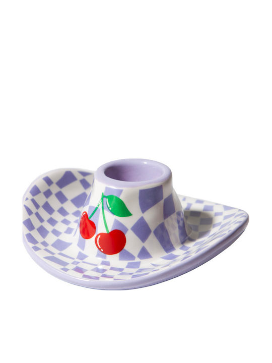 Rodeo Collection Candle Holder Cowboy Hat Lilac