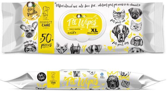 Perfect Care Pet Wipes Coco Vanilla Xl 50pcs