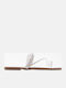 Women's White Flat Sandals