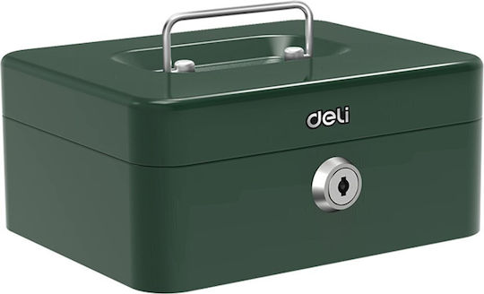 Deli Cash Box with Lock ET504 Green