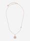 Alviero Martini 1a Classe Double Lucky Charm Necklace in Pink Gold Plated Steel