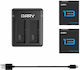 Комплект Зарядно Устройство + 2 Батерии Gopro Hero 13 Black 2100mah Li-ion