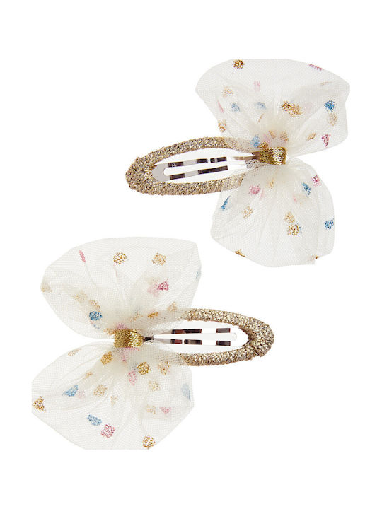 Alouette Set Kids Hair Clips with Multicolour Bow 2 Pieces