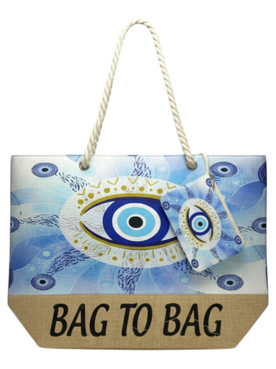 Bag to Bag Υφασμάτινη Τσάντα Θαλάσσης με Πορτοφ...