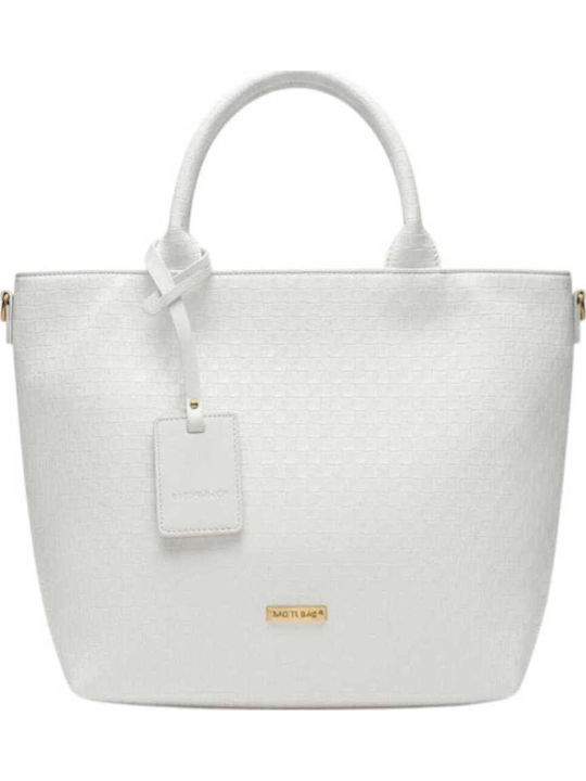 Bag to Bag Υφασμάτινη Τσάντα Θαλάσσης Λευκή