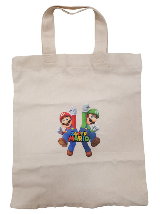 Jeenie Χειροποίητη Τσάντα Υφασμάτινη Στάμπα Super Mario Tsa053