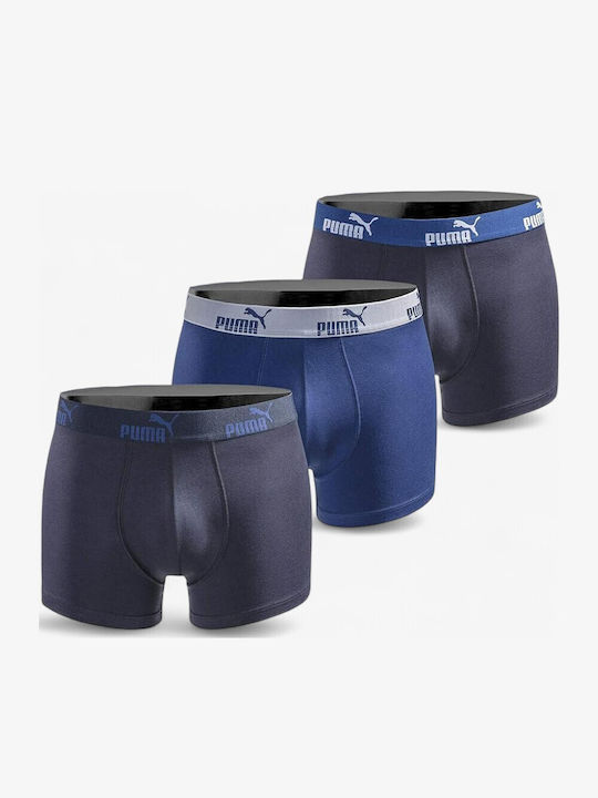 PUMA Herren Boxershorts Blau 3er Pack