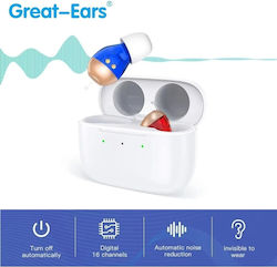 Great-Ears G37d Cic Digitale Hörgeräte Wiederaufladbar 16 Kanäle & Noise Reduction – Paar 2 Stück