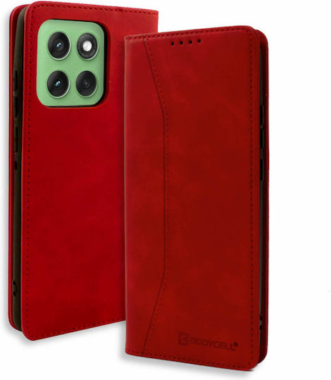 Bodycell Book Synthetic Leather Leather Red (Motorola Edge 70)