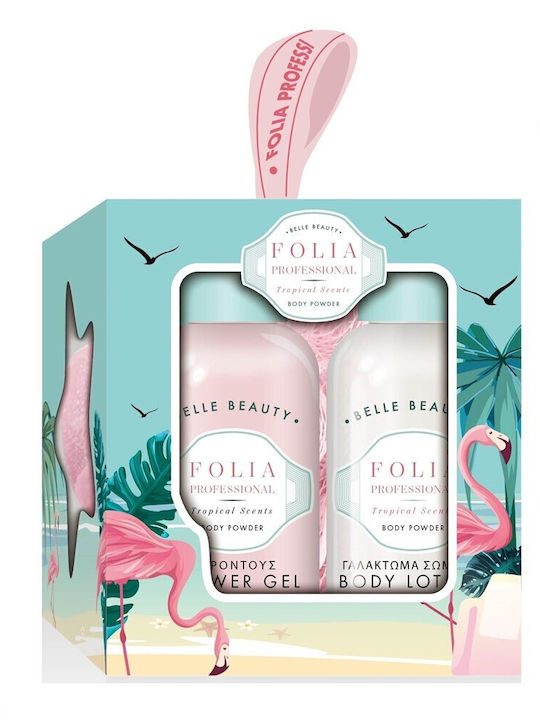 FantazyStores Set Îngrijire Square Flamingo Powder pentru Curățare Corp FantazyStores Set Îngrijire Square Flamingo Powder pentru Curățare Corp