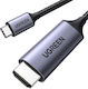 Ugreen Braided Cable HDMI male - USB-C male 2m Μαύρο