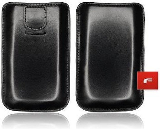 Кожен Калъф Forcell Slim Magnetic App Ipho 5 5s 5c Черен