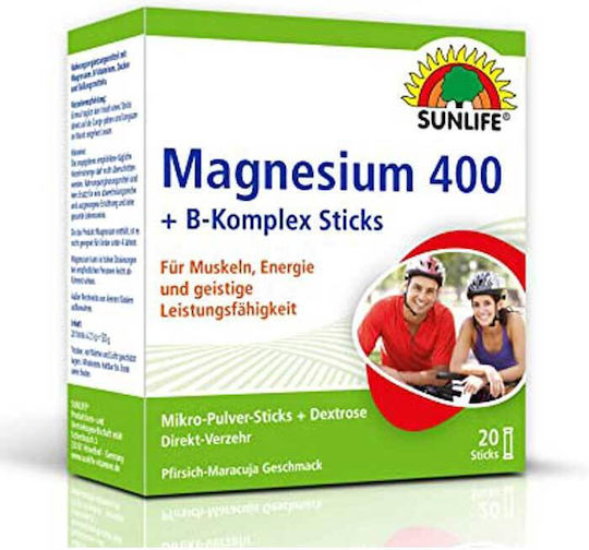 Sunlife Vitamins Magneziu 400 + Complex B 20 Plicuri