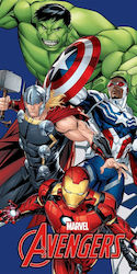 Πετσέτα Θαλάσσης Quick Dry Marvel Avengers 670 70x140 Blue 100% Microfiber