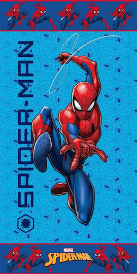 Πετσέτα Θαλάσσης Quick Dry Marvel Spider-man 208 70x140 Sky Blue 100% Microfiber