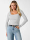Damen Bluse Gestreift Schwarze