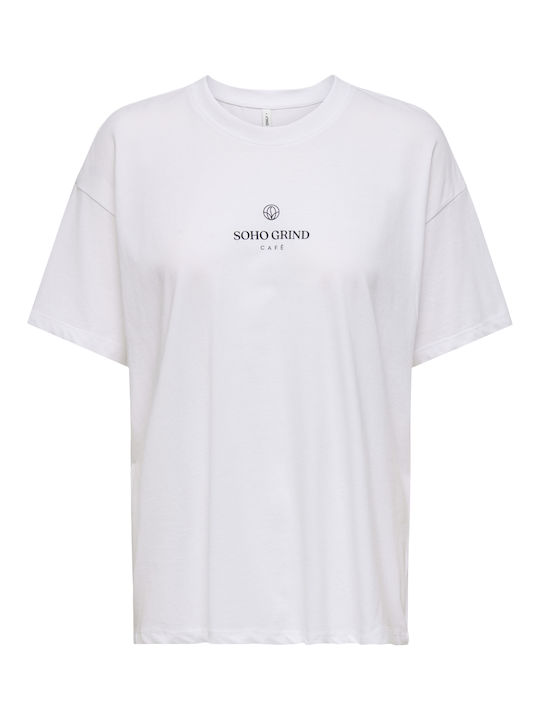 Only Women's Blouse Short Sleeve White
