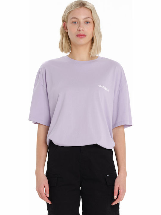 Emerson Γυναικείο Oversized T-shirt Μωβ