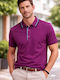 Polo Short Sleeve Blouse Purple