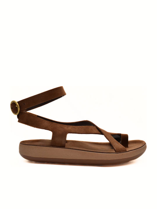 Fantasy Sandals Nicole Leather Anatomic Sandals Mochaccino
