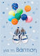Baptism Greeting Card "cara Greeting" Boy Stars 149.001.286