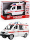 Mașinuță Ambulanță Scară 1:16 Pull Back pentru 3+ Ani