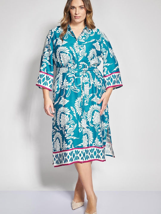 Rochii De Vară Pentru Femei Midi Rochie-Cămașă Verde