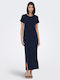 Sommer Maxi Damenkleid Blau