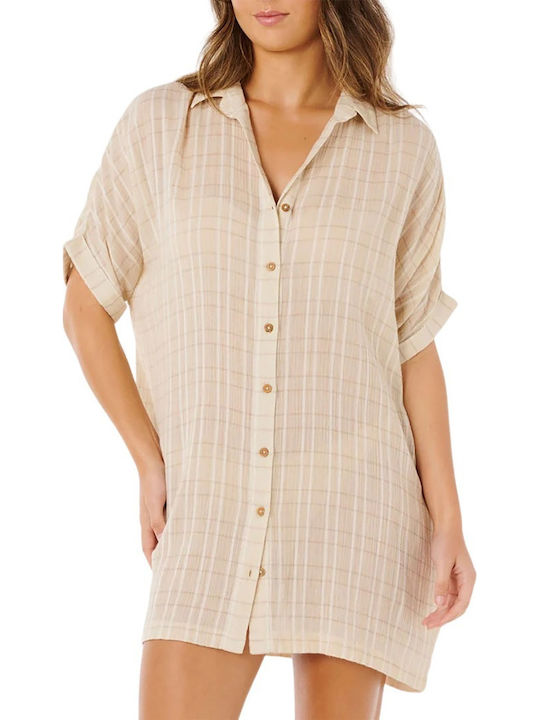 Rip Curl Women's Beachwear Short Beige Dress