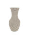 Decorative Polyresin Beige Vase 20x20xH38cm