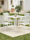 Heven Outdoor Dining Room Set 5 Pieces White