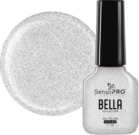 SensoPro Bella Semi-Permanent Gel Nail Polish Silver Star 7ml