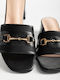 Mules With Chunky Low Heel In Black Colour K26-308-YT110-BLACK