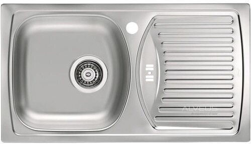 Alveus Ένθετος Δεξιός Inox με Μπαταρία Μ78xΠ35cm Γκρι