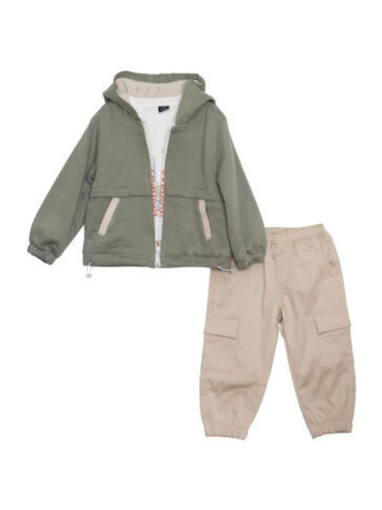 Kids Set with Pants Summer 3 Pieces Green