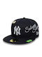 New York Yankees Mlb Men's Jockey with Flat Visor Navy Blue