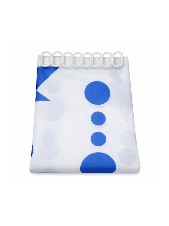 Fabric Shower Curtain 180x180cm Blue