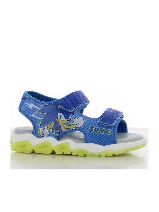Παιδικά Πέδιλα Sonic με Σκρατς & Φωτάκια Μπλε