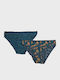 Bamboo Γυναικεία Slip 2Pack Πετρόλ