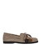 Women's Loafers in Khaki Colour