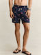 Men's Swimwear Shorts Navy Blue with Patterns
