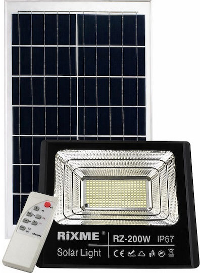 Στεγανός Ηλιακός Προβολέας LED 100W Ψυχρό Λευκό 6000K με Τηλεχειριστήριο IP67