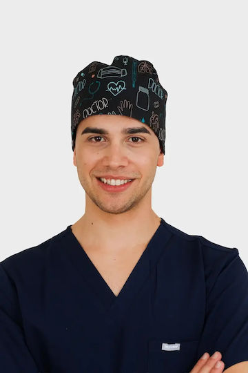 Dr. Scrub Unisex Σκουφάκι Χειρουργείου Πολύχρωμο μιας Χρήσης Βαμβακερό