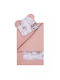 Bocioland Pătură Pepinieră Swaddling Pique Roz cu Animal 75x100cm