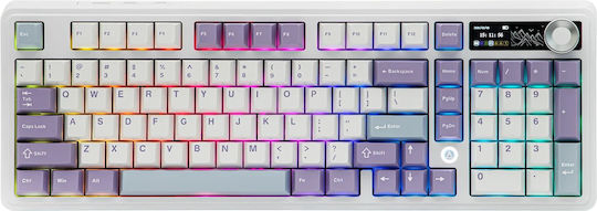 Ajazz AK980 Gaming Μηχανικό Πληκτρολόγιο με Gift Switch V2 διακόπτες και RGB φωτισμό (Αγγλικό US) Μωβ