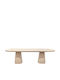 Garten- und Terrassentisch mit Keramik-Oberflächenfarbe Beige 260x75cm