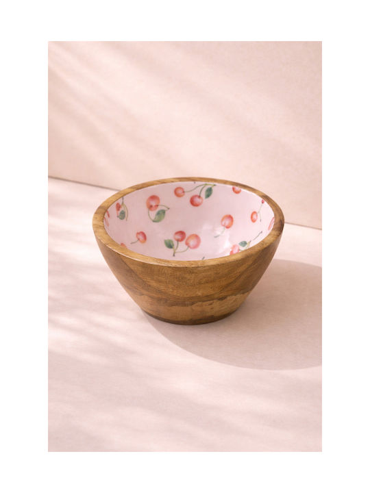 Kaemingk Round Wooden Serving Bowl with Diameter 12.5cm